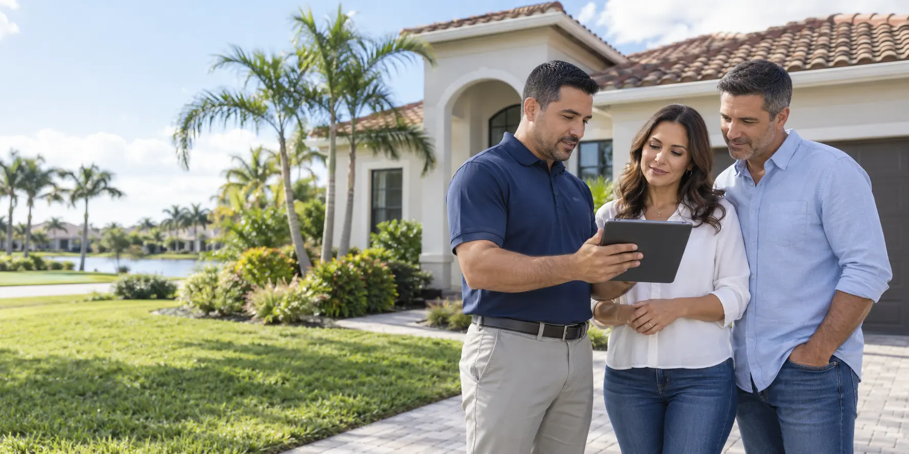 Public adjuster reviewing a property claim with Florida homeowners