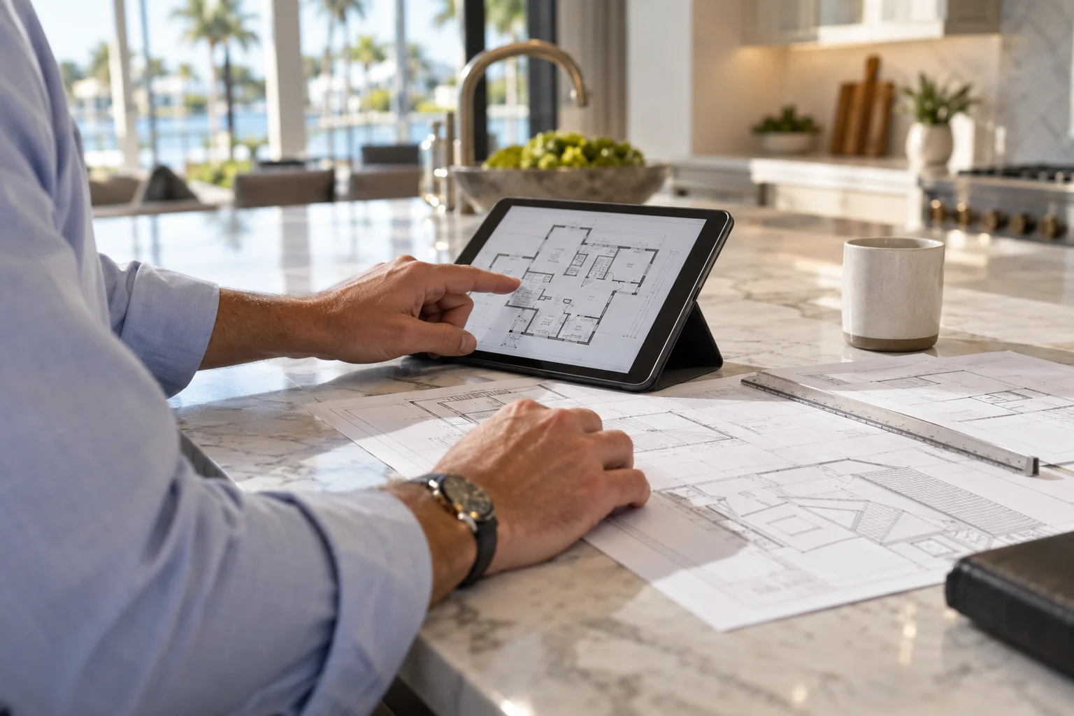 Property claim documents and damage information under professional review