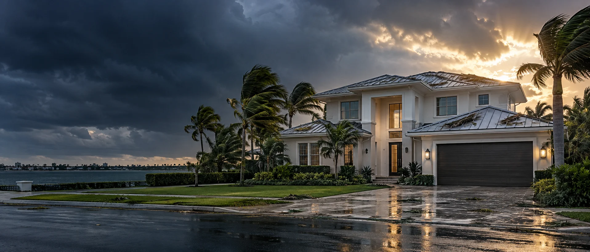 Florida property following severe weather, shown as an illustrative claim scene